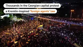 Thousands in Tbilisi protest 'foreign agents' law | REUTERS