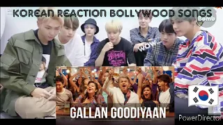 BTS Reaction to Bollywood songs || BTS reaction gallan goodiyaan Reaction || Fan made ||