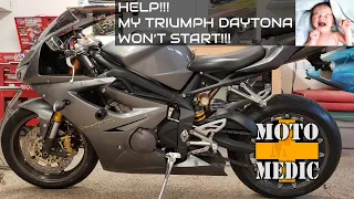 Triumph Daytona 675 WON'T START!!! - Battery?  Charging System?  HELP!