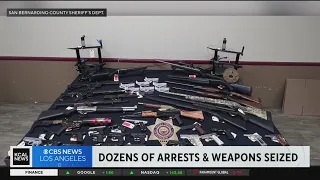 Twenty-seven arrested, more than fifty firearms seized during operation in San Bernardino