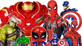 Thanos Gauntlet vs Avengers Go~! Spider Man, Iron Man, Hulk, Captain America, Hulkbuster