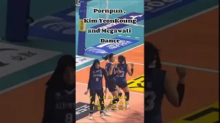 Pornpun, Kim YeonKoung and Megawati Dance at V-League All Star (올스타전) #volleyball #southkorea