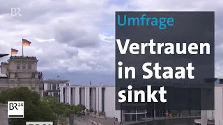 Das Vertrauen der Bürger in den Staat ist auf einem neuen Tiefpunkt. Das ergab eine Umfrage. | BR24