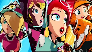 Mario Strikers Battle League - Peach Daisy Pauline Rosalina Gameplay - Team Girls Vs Team Boys