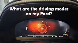 What are the different driving modes on my Ford?
