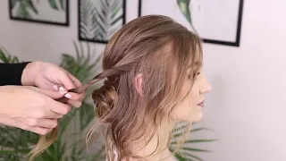 ПРОСТАЯ СХЕМА СБОРКИ ВЕЧЕРНЕГО НИЗКОГО ПУЧКА | Easy Bridal Updo Tutorial For Long Medium Hair