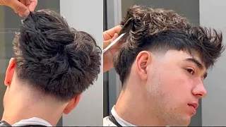 Corte de pelo TIKTOKER a tijera y máquina #hairstyle #tutorial #hair #cortedecabello #taperfade