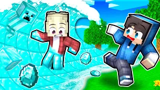 UTÍKÁME PŘED NEJVĚTŠÍM DIAMANTOVÝM TSUNAMI V MINECRAFTU!