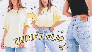 12 SUMMER THRIFT FLIPS ☆ jeans to shorts, cropped tops, patches + more diys!