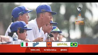 Highlights: 🇮🇹 Italy vs Brazil 🇧🇷 - WBSC U-18 Baseball World Cup - Placement Round
