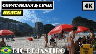 🇧🇷 | COPACABANA BOARDWALK & LEME 🏖️ BEACH Walk | Rio de Janeiro, Brazil | ⁴ᴷ⁶⁰