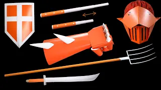 06 Cool NINJA WEAPONS || Sword/Shield/Spear/Mask/Tonfas