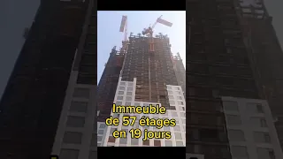 La Chine a réellement construit un immeuble de 57 étages en 19 jours 😬 😬 #construction #géniecivil