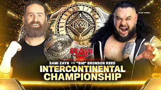 Sami Zayn vs "Big" Bronson Reed - Intercontinental Championship Match: Raw, Apr. 29, 2024