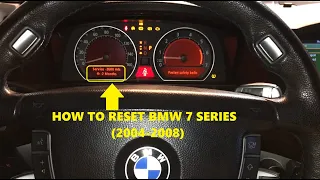 How to Reset Service BMW 750i (2002-2008) E65