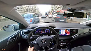 City Car Driving Some Snow In The City Insane Traffic POV Drive