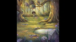 Speed Painting in Photoshop, Forest illustration, Girl with her Dog in forest Digital Art