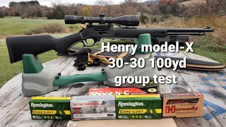 Henry model-X 30-30 100yd group test