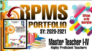 Best Design - RPMS Portfolio for Master Teachers I-IV (Highly Proficient Teachers) | KRA 1-5