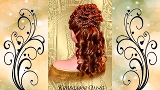 Прическа Роза из косичек hairstyle flower rose of braids gaya rambut Kapralova Olga