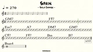 Spain (Solo Change) Backing Track For Piano & Guitar