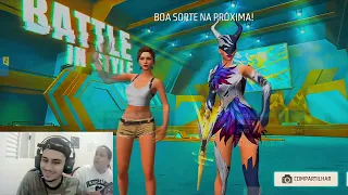 MINHA MÃE JOGOU POR 24 HORAS SEM PARAR ATÉ PEGAR MESTRE NO FREE FIRE! 😍