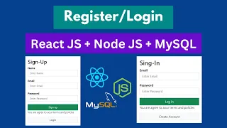 Login and Registration Form using React + Node + MySQL | Login and Sign Up Form with Validation