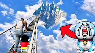 Franklin & Shin Chan Found a Secret Stairway to Heaven to Found God Doraemon in GTA 5