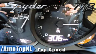 Porsche 718 Spyder | 306km/h ACCELERATION & TOP SPEED by AutoTopNL