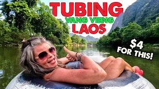 VANG VIENG, LAOS | Tubing down the Mekong for only $4 😎 Party & Chill = Perfect Day!