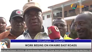 Construction work has finally begun in the area in Kwabre East after persistent calls by chiefs.