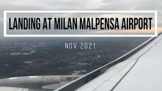 Landing at Milan Malpensa Airport MXP