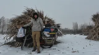 一年多沒回家了有點想家了，過幾天回老家了，天黑之前找到一片玉米地露營