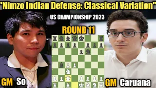 Wesley So VS Fabiano Caruana | US Championship 2023 | Round 11
