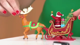 Mr. Christmas Animated Lit Revolving Santa & Sleigh Tree Topper on QVC