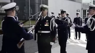 Coast Guard Ceremonial Honor Guard Performs at National World War II Museum