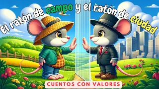 🐭🏙️El Ratón de Ciudad y el Ratón de Campo🐭🌻 | Cuentos infantiles | Cuentos para dormir en español