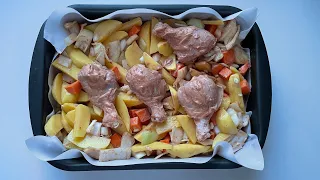 КУРИЦА С КОРТОШКОЙ В ДУХОВКЕ! Вкусно, быстро и без заморочек!