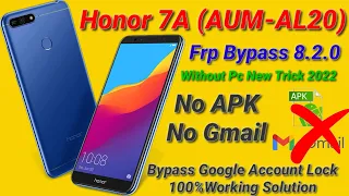 Huawei Honor 7A (AUM-L29) FRP/Google Lock Bypass Android/EMUI 8.2.0 Without Pc