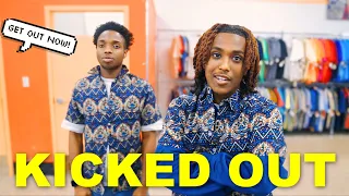 we got kicked out of the thrift store…