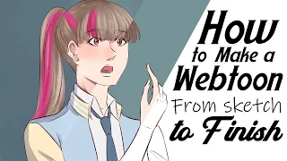 Tutorial Cara Membuat Webtoon | Proses Gambar Panel Webtoon Dari Sketch Sampai Finish