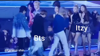 When BTS interact and react to ITZY Compilation (re-upload)