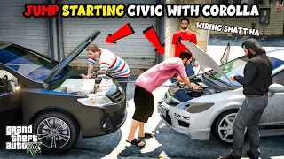 JUMP STARTING CIVIC WITH COROLLA | JIMMY GOT ANGRY ON DAYYAN | NB - EP #13 | GTA 5 PAKISTAN