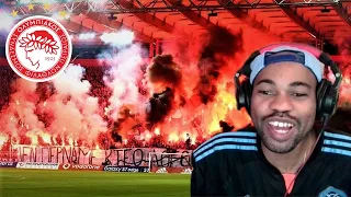 AMERICAN REACTS TO GATE 7 OLYMPIAKOS ULTRAS - BEST MOMENTS