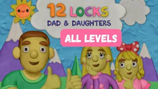 12 Locks Dad and daughters | All levels | Full Walkthrough | [RUD Present]