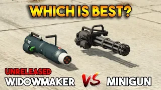 GTA 5 ONLINE : WIDOWMAKER VS MINIGUN (WHICH IS BEST?)