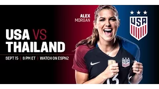 USWNT - Alex Morgan Goal v. Thailand (70th Int'l Goal) - September 15, 2016 - Friendly