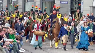 Sechseläuten 2024 Umzug in Zürich zum Böögg ⛄️ 4K