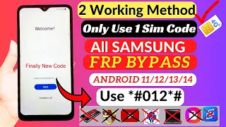 New Method!! All Samsung FRP Bypass/Unlock 2024 All Android Version 11/12/13 | No *#0*#, No Talkback