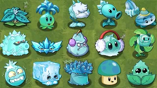 (Plants Vs Zombies 2) All ICE Plants Power-Up! in PVZ2 Gameplay